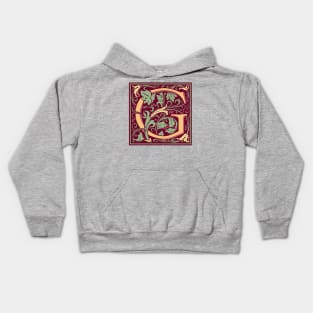 William Morris Vintage Letter G Kids Hoodie